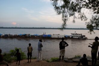 A boat approaches the Congo River port of Kisangani, in Tshopo, Democratic Republic of Congo, October 1, 2022. (REUTERS)
