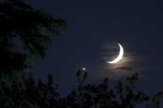 Despite the distance between the two objects, they rarely fail to turn heads when they appear in proximity. To observe the distance and witness the magic unfold of a pairing in the dusk, clench your fist at arm's length, measuring 10 degrees to watch the moon and the venus