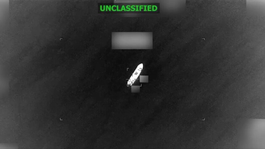 US military shares video of suspected drug boat strike in eastern Pacific Ocean