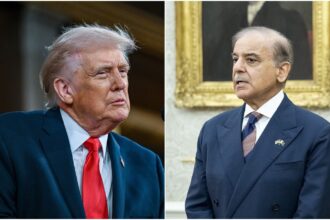 United States President Donald Trump and Pakistan Prime Minister Shehbaz Sharif.