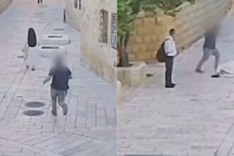 The incident took place in East Jerusalem. (Screengrab from video)