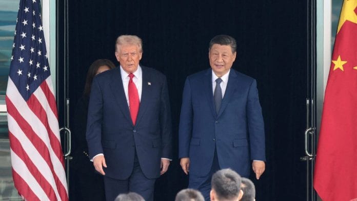 File photo of US President Donald Trump with his Chinese counterpart Xi Jinping | Evelyn Hockstein | Reuters