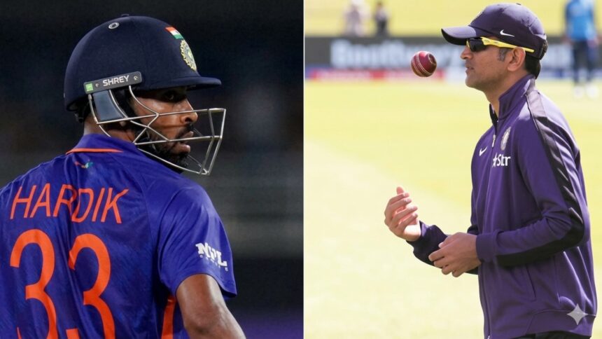 Hardik Pandya (left) and Rahul Dravid. (File images)