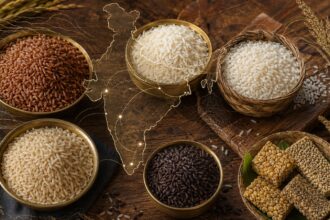 Millet bars and indigenous grains representing India's food heritage