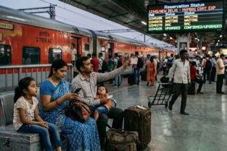 How Indian Railways auto upgrades waiting list tickets to higher class (Image generated using AI)