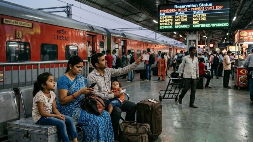 How Indian Railways auto upgrades waiting list tickets to higher class (Image generated using AI)