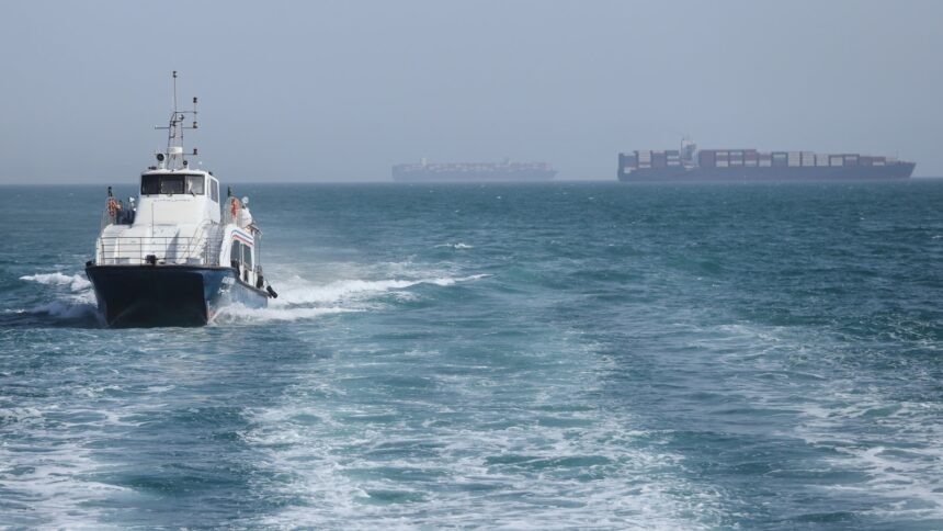 Before the conflict began in February, about 138 ships passed through the Strait each day, the Joint Maritime Information Centre says.