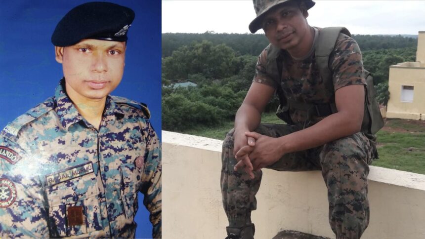Jharkhand CRPF constable missing, Badal Murmu captive Maoists, Misir Besra Politburo Jharkhand, CRPF constable trapped with Maoist leader, CRPF constable trapped with last top Maoist leader, Saranda forest Chaibasa ambush, Jharkhand biggest Maoist surrender 2026, Jhano Murmu appeal, CRPF 197 Battalion Kiriburu, Santal Adivasi jawans, President gallantry award Bijapur Sukma, Shubham Tigga, Indian Express Jharkhand news