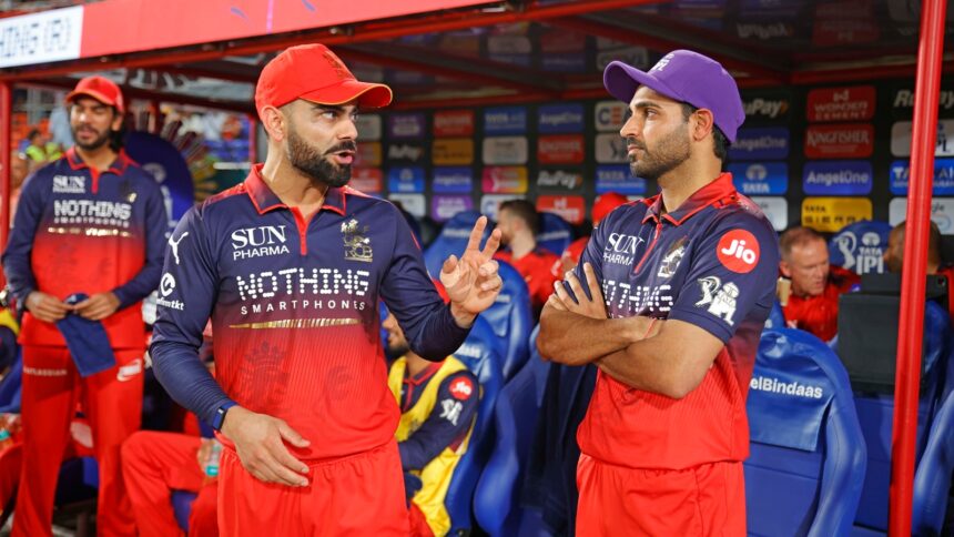 Virat Kohli, at 281 appearances the most capped player in IPL history, while Bhuvneshwar Kumar has been bowling in the tournament for about 16 years. (BCCI/Creimas Photo)