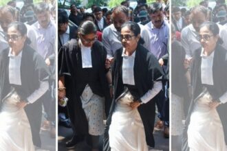 Former West Bengal Chief Minister Mamata Banerjee appears before the Calcutta High Court over a PIL on post-poll violence, in Kolkata on Thursday | ANI