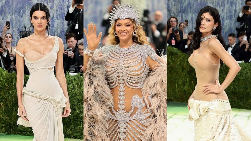 Celebs in naked dress at the Met Gala