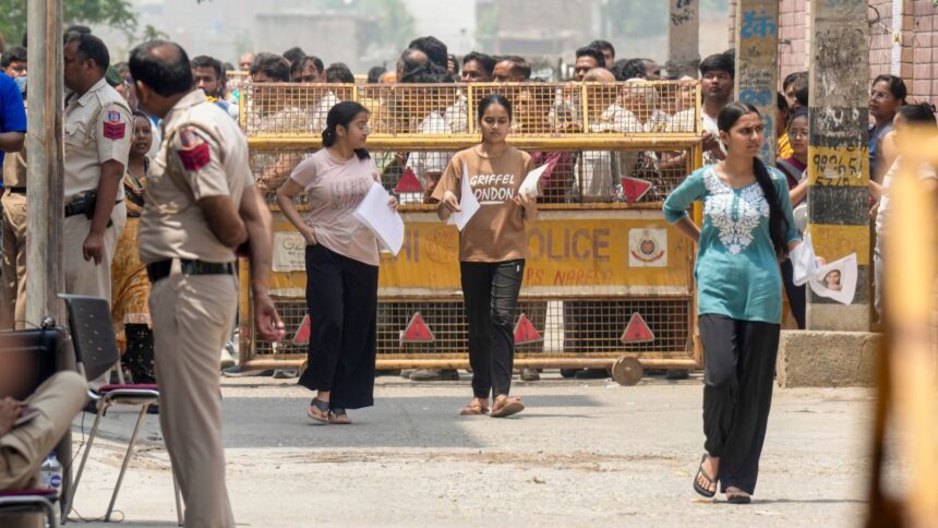 ABVP national general secretary Dr Virendra Singh Solanki said, “Lakhs of students across the country appear for examinations like NEET after years of hard work and struggle. (Express Photo)
