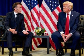 U.S. President Donald Trump meets with French President Emmanuel Macron during the 80th United Nations General Assembly, in New York City, New York, U.S., September 23, 2025. (Photo/Reuters)