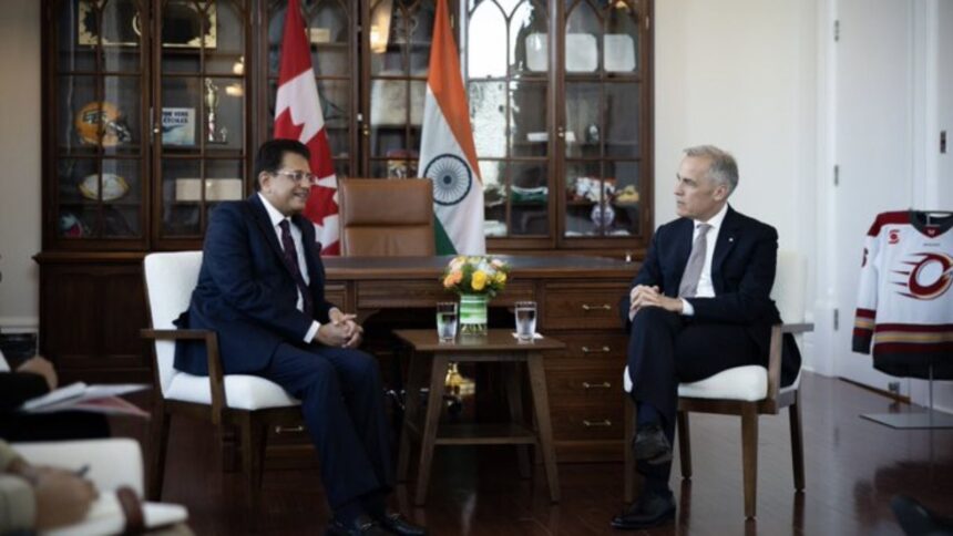 Union Commerce and Industry Minister Piyush Goyal met Canadian Prime Minister Mark Carney