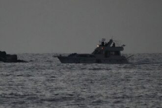 Israeli naval forces sail a confiscated Gaza-bound flotilla boat into Israel's Ashdod port after intercepting the vessel on the Mediterranean Sea, Tuesday, May 19, 2026. (AP Photo)