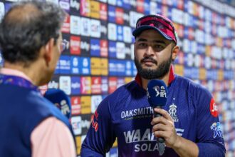 RR captain Riyan Parag claimed that he played the MI match despite an injury. (CREIMAS)