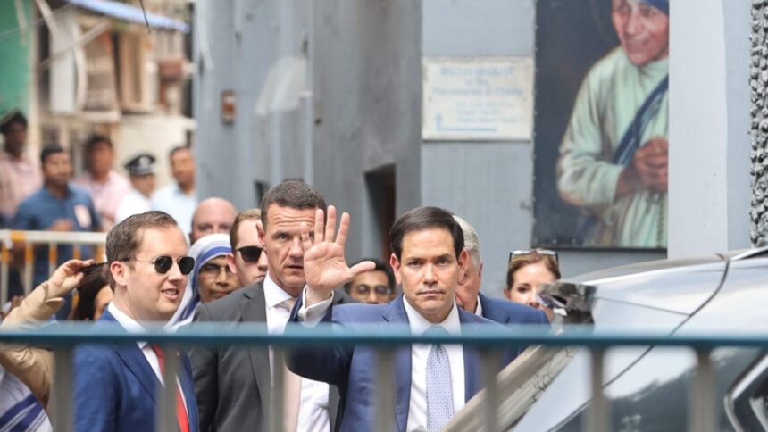US Secretary of State Marco Rubio arrived in Delhi on Friday for his first official visit to India, ahead of the Quad foreign ministers’ meeting and key discussions on trade, defence, technology and Indo-Pacific security cooperation. (Express Photo by Partha Paul)