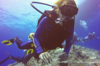 "Oxygen toxicity" is caused by breathing oxygen at high partial pressures underwater.