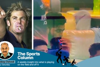FILE - From Shane Warne’s casual drag to Riyan Parag’s vape, how cricket’s dressing room smoke cleared, but the culture still lingers. (AP/Screengrab- Jiostar)