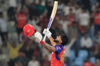 101 off 51 balls. Eleven fours, five sixes. His first IPL hundred, on the night it mattered most. Shreyas Iyer took off his helmet, lifted his arms and smiled. (BCCI/Creimas Photo)