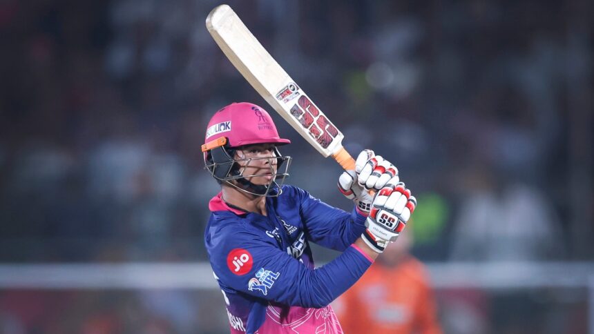 Sooryavanshi will be playing his first play-off match with Royals facing Sunrisers Hyderabad in the Eliminator at Mullanpur on Wednesday (BCCI/Creimas Photo)
