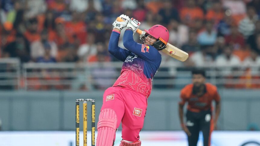 Even before the end of the first 10 overs of the match, Sooryavanshi had gone past Gayle's record (BCCI/Creimas Photo)