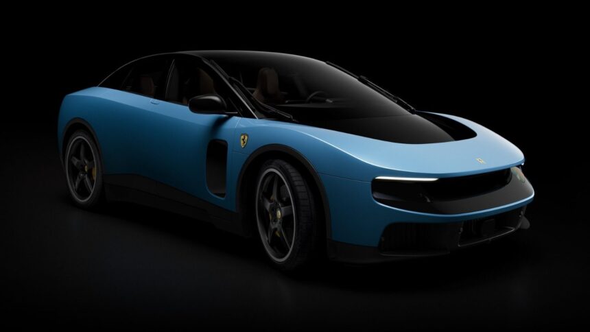 The Ferrari Luce features a 190 mph top speed, 330-mile range and a dramatic glass-heavy design unlike any previous Ferrari. (Image: Ferrari)