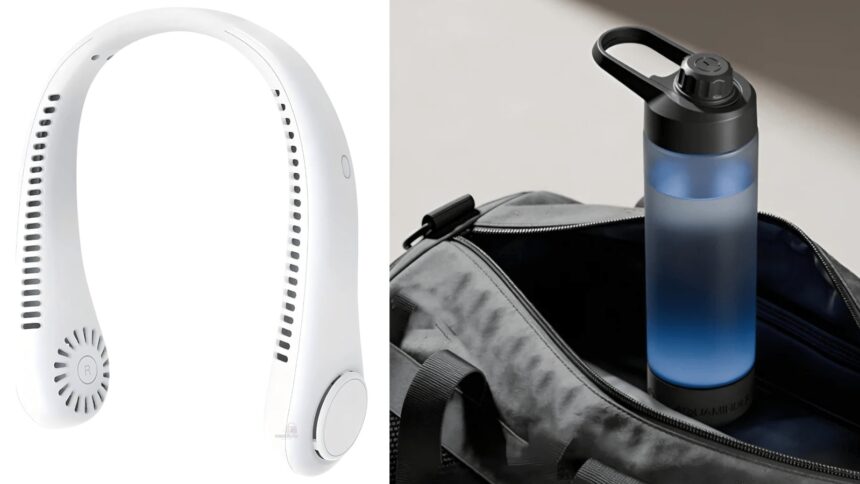 A collection of portable cooling and smart gadgets designed to help users stay comfortable during the summer season. (Image: Express Image)