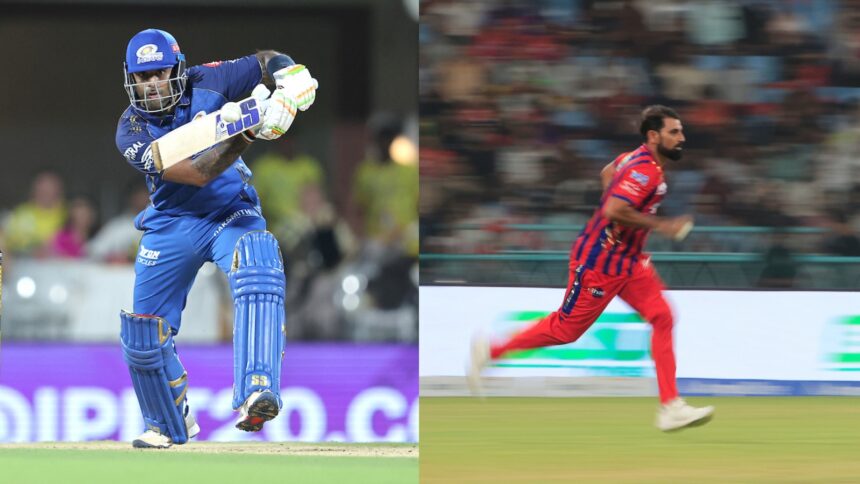 Suryakumar Yadav Mohaamad Shami MI vs LSG