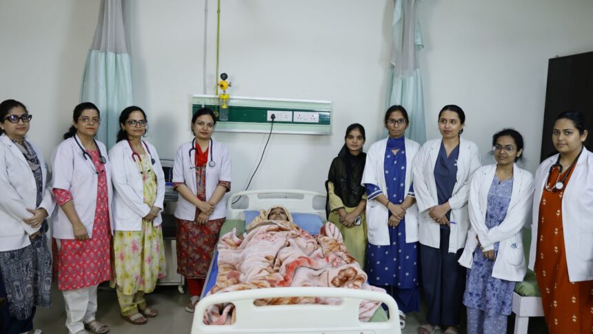 The TMU team of doctors with Amina. (Express Photo)
