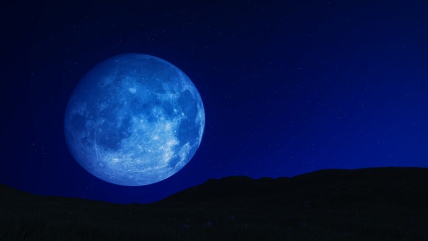 Not every blue moon is actually blue, but it still knows how to steal the night sky. (Image for representation: Canva)