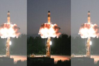 Advanced Agni missile with MIRV system was successfully tested from Dr. APJ Abdul Kalam Island, Odisha | Photo: DRDO/X