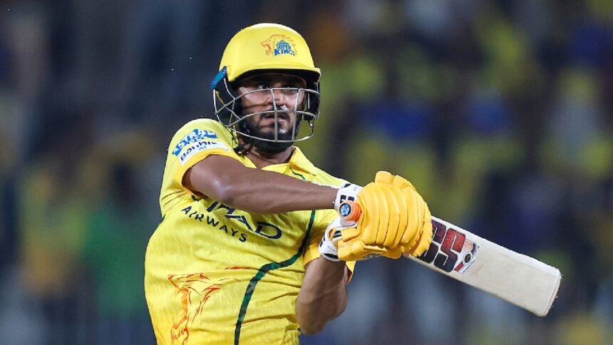 Urvil Patel smashed a 13-ball fifty for CSK against LSG in Chennai. (CREIMAS)