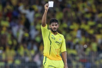 Urvil Patel dedicated his record-equaling IPL fifty to his father. (CREIMAS FOR IPL)