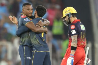 Virat Kohli hit Kagiso Rabada for five fours in an over before being dismissed by him. (CREIMAS)