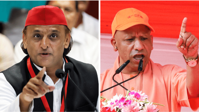 File photo of Akhilesh Yadav and Yogi Adityanath | ANI