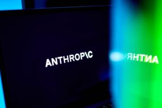 The Anthropic logo on a laptop arranged in Forest Hills, New York, US, on Wednesday, April 22, 2026. Anthropic PBC has said its new artificial intelligence tool, Claude Mythos Preview, is too powerful to release to the general public | Bloomberg