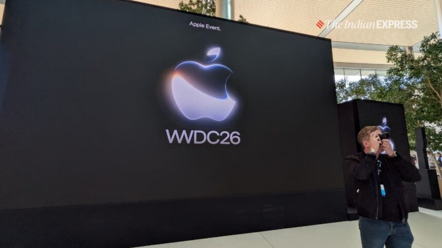WWDC 2026 focused heavily on artificial intelligence, marking Apple's biggest software and AI push in years. (Image: The Indian Express/ Anuj Bhatia)