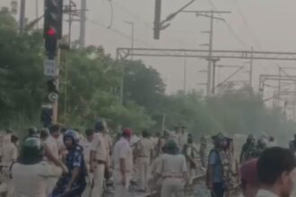Patliputra Railway Station in Patna witnessed chaos ahead of the Bihar Police Prohibition Excise Constable examination as a large crowd of candidates gathered, leading to train disruptions, stone-pelting and police intervention.