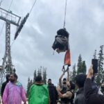 Officials of the Indian Army, J&K Police and SDRF were pressed into service to rescue all passengers stuck in 65 cabins of the gondola on May 25. (Image: Kashmir Police/X)