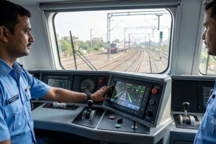 Indian Railways has approved a Rs 341 crore project to expand Kavach, the indigenous automatic train protection system designed to improve rail safety. (Image generated using AI)
