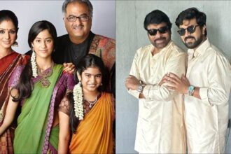 Ram Charan and Janhvi Kapoor discussing famous parents