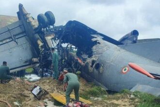 An IAF plane has crashed in Assam's Jorhat.