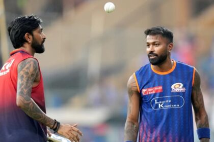 Krunal and Hardik famously share a close relationship that has been seen on the cricket field a number of times in the IPL and with the Indian team. (BCCI Photo)