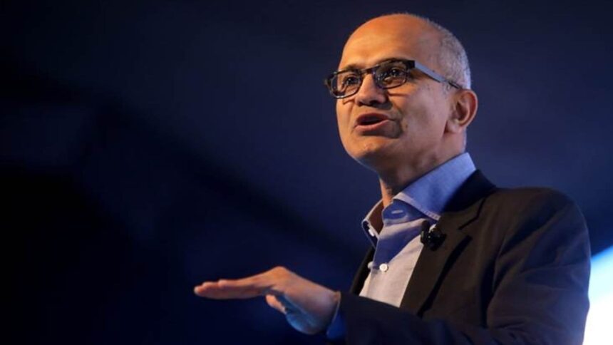 Microsoft CEO Satya Nadella has outlined a new vision for the AI economy, arguing that companies should focus on building proprietary AI learning systems and ‘token capital’ rather than competing solely on access to the most advanced AI models. (File Photo)