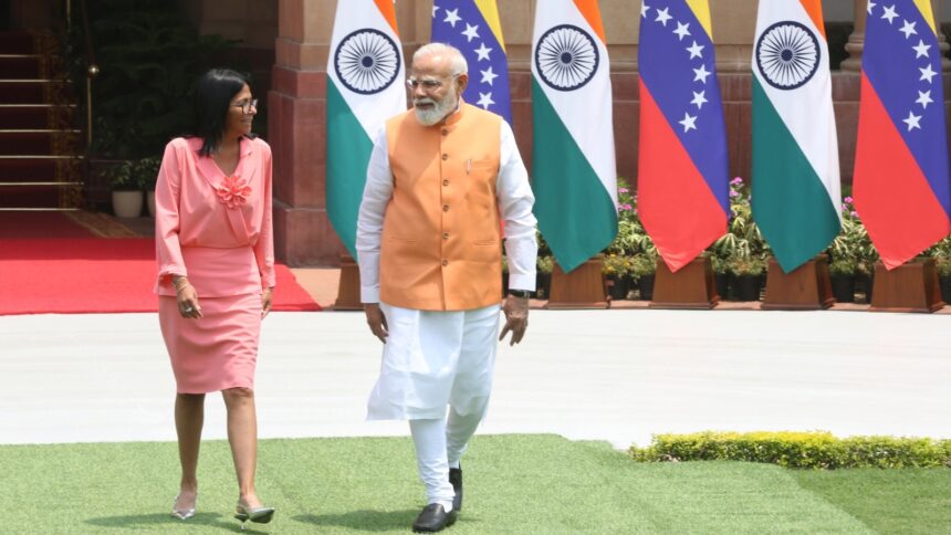india Venezuela relations, Delcy Rodriguez, Narendra Modi, Delcy Rodriguez Narendra Modi meet, Delcy Rodriguez Narendra Modi talks, india Venezuela ties, Venezuela, Indian express news, current affairs