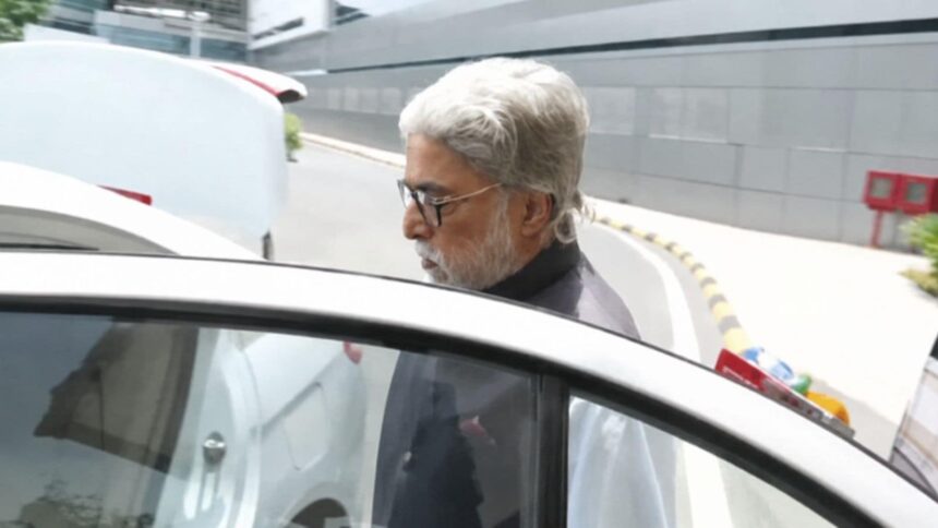 TMC MP Sudip Bandyopadhyay arrive at IGI Airport in Delhi.