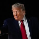 U.S. President Donald Trump reacts as he boards Air Force One, after attending Game 3 of the NBA Finals, at John F. Kennedy International Airport in New York, U.S., June 8, 2026. (Photo: REUTERS)