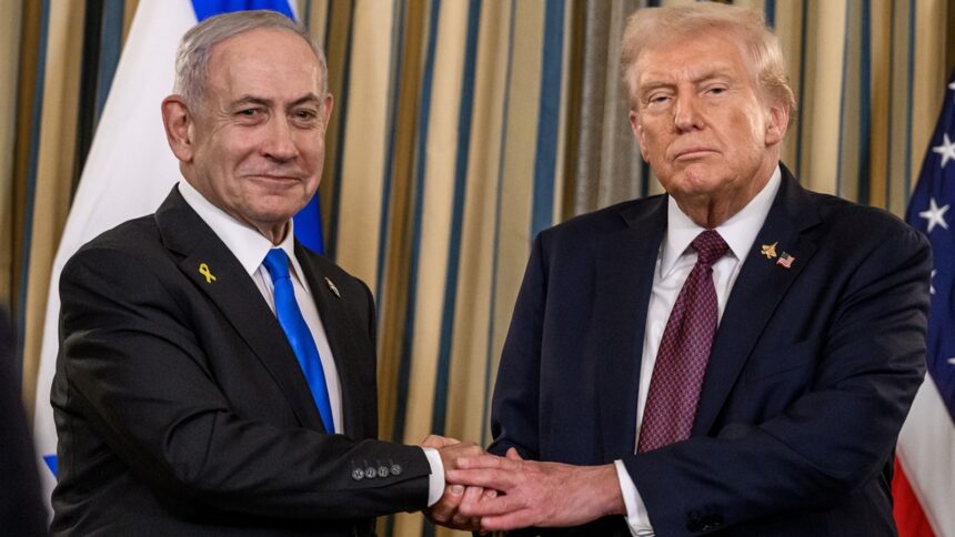 Israeli Prime Minister Benjamin Netanyahu with US President Donald Trump. (File)