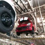 Maruti suzuki plant at manesar, production has slowed down, due to the striking employees, though company produced 60 cars, today.phtographed by Ramesh Pathania.1st september. 2011